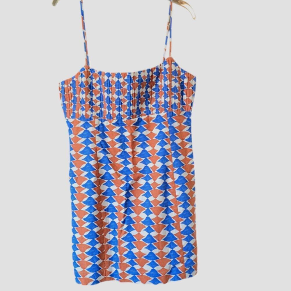 NWT Anthropologie Ophelia Sleeveless Linen Slim Mini Dress Maeve Size 12 Blue - Picture 6 of 14